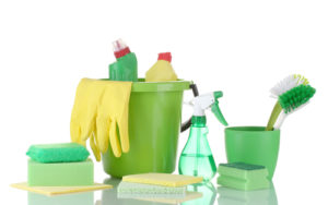 Collection of cleaning products